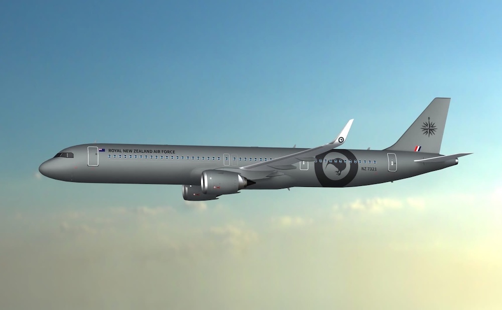 So werden die Airbus A321XLR der Royal New Zealand Air Force aussehen ...